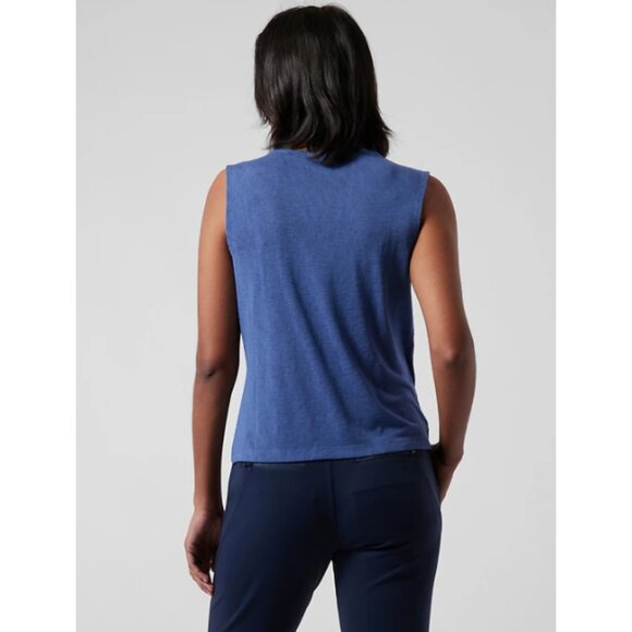 NEW! Athleta | Breezy Wrap Tank In Chrome Blue - Picture 3 of 10